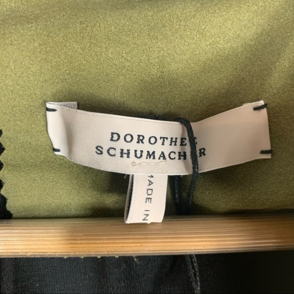 Dorothee Schumacher Velour Softness Leather Maxi Dress Size Small Green - Picture 5 of 14